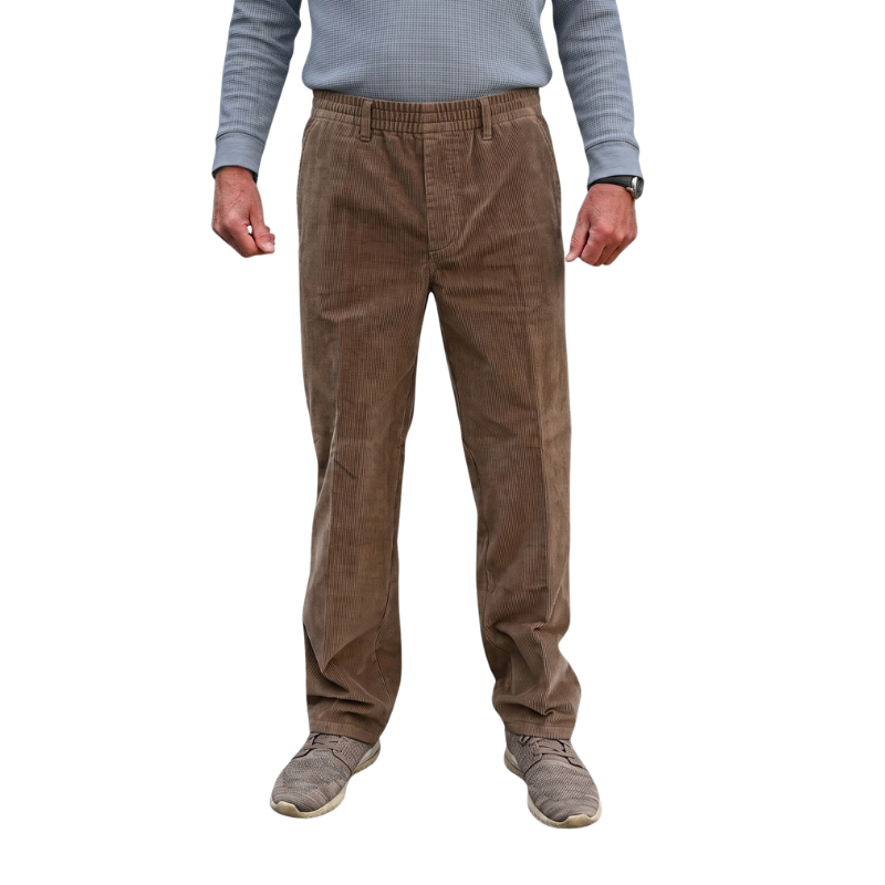 Murk Pantalones de Terciopelo Marrón