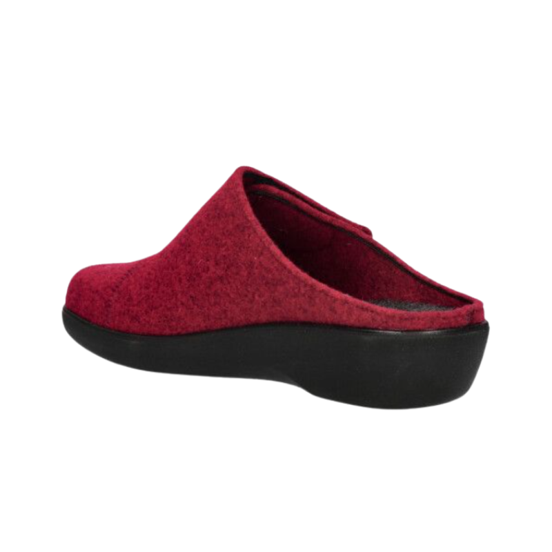 Berkemann zapatillas de casa anchas para mujer - Rojas
