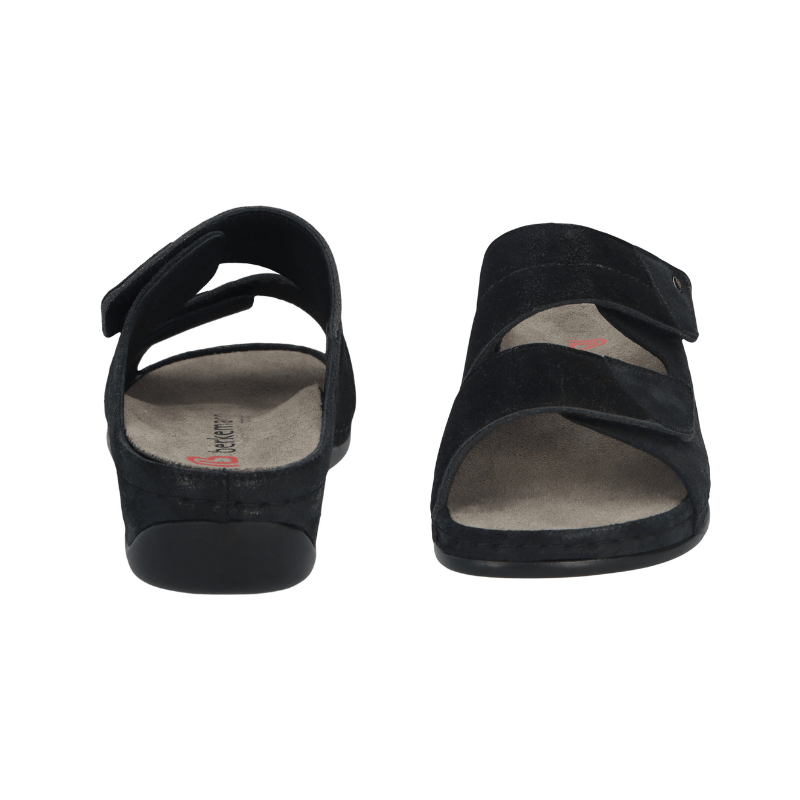 Berkemann damesandal - Sort ruskind