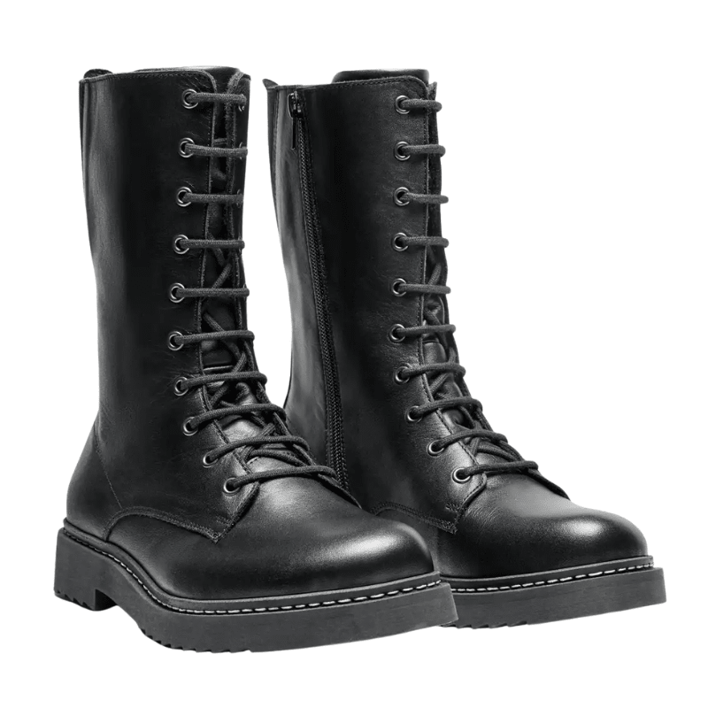 New Feet lang damestøvle - Sort