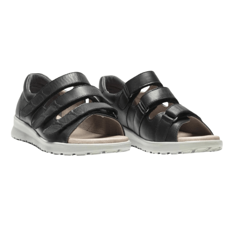 New Feet damesandal med hælkappe - Sort