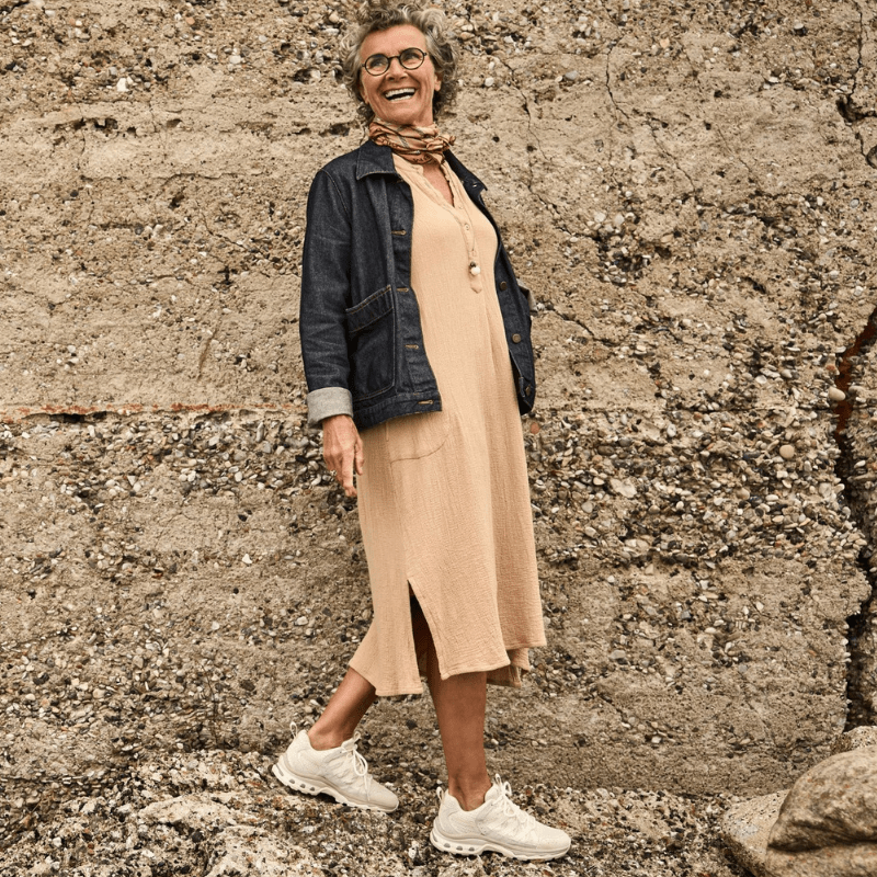 Green Comfort damesneaker - Hvid