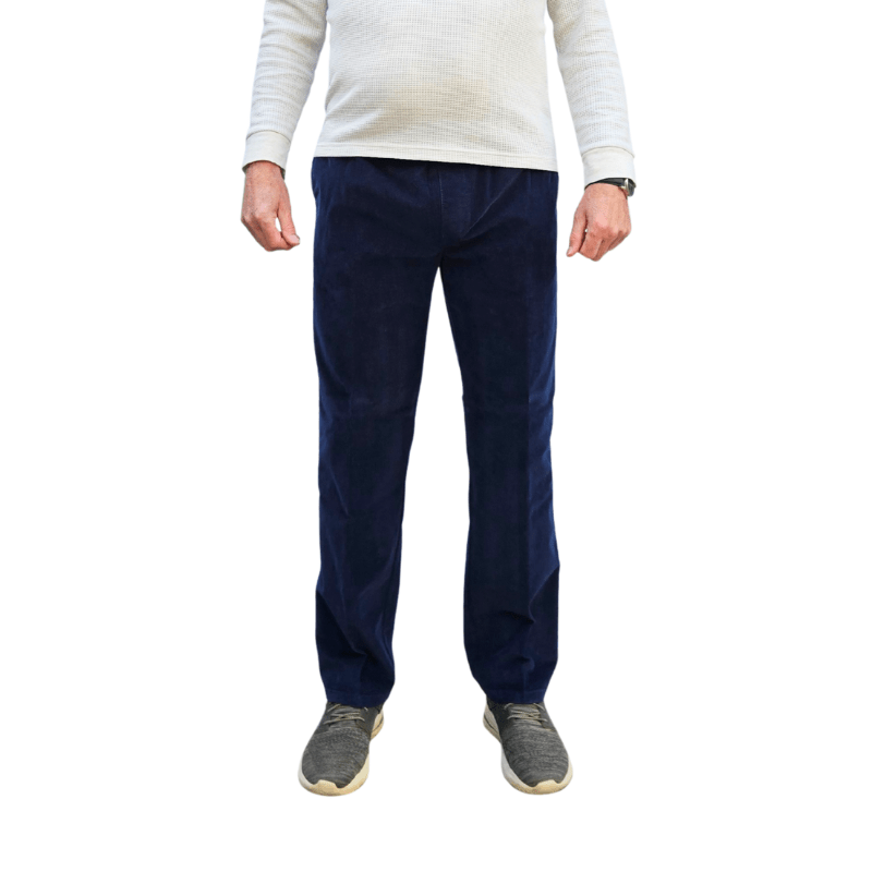 Bløde bukser med elastikkant - Navy