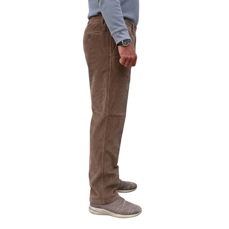 Murk Pantalones de Terciopelo Marrón