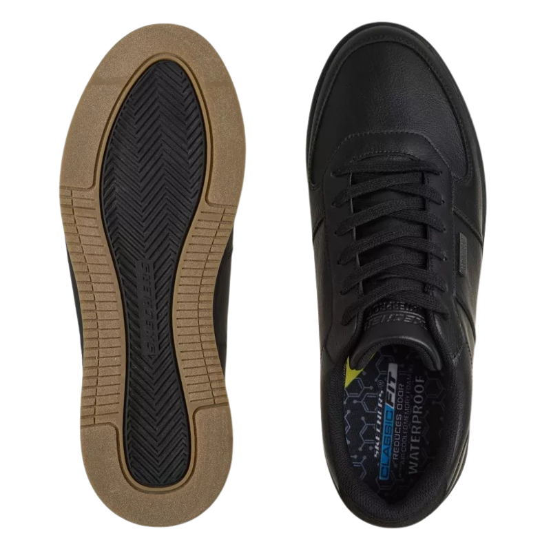Zapatilla deportiva Skechers para hombre, repelente al agua - Negro