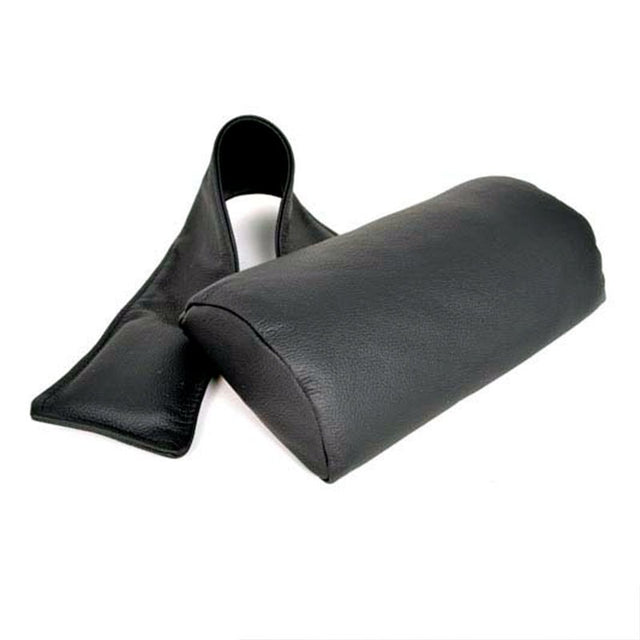 Himolla nakkepude, Halvrund, Sort læder - Seniorshop