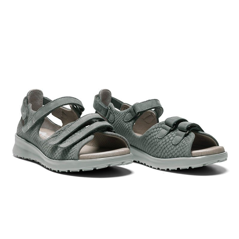 New Feet damesandal - Støvet grøn - Seniorshop