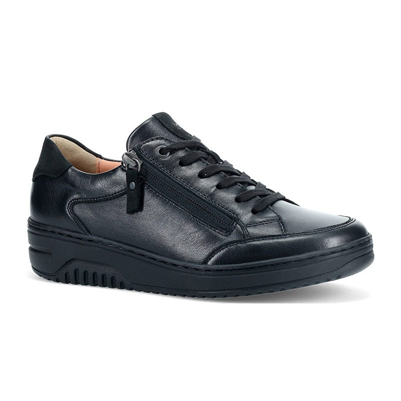 Hartjes let damesko i læder - Sort - Seniorshop