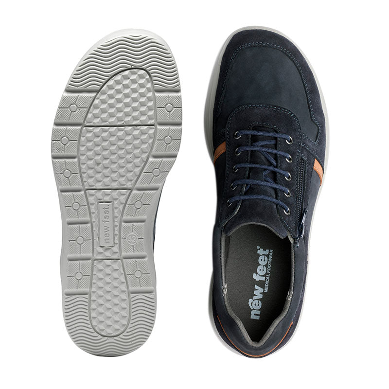 New Feet herresko - Blå/brun - Seniorshop