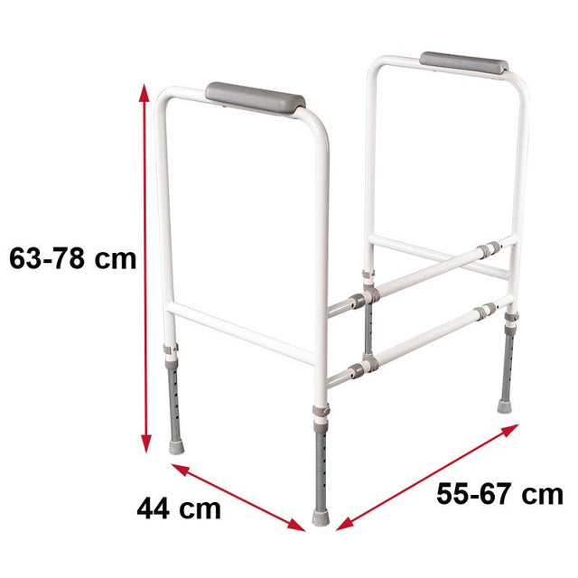 Fritstående toiletstøtte - Justerbar - Seniorshop
