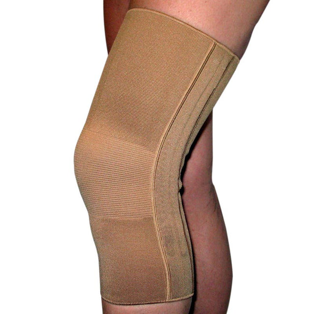 Elastisk knæbind med spiralstivere - Seniorshop