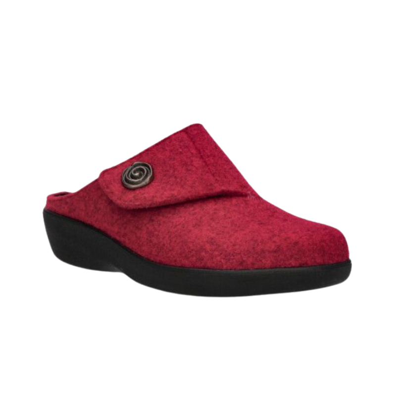 Berkemann zapatillas de casa anchas para mujer - Rojas