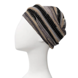 Zoya turbante - Black Autumn Stripes