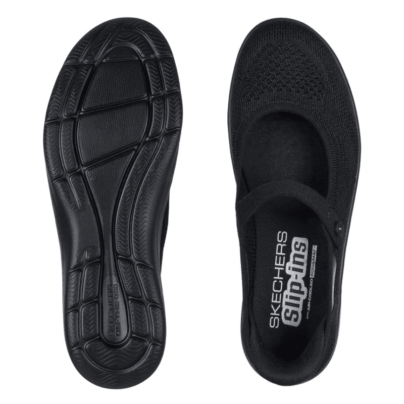 Skechers slip - in ballerina - Sort