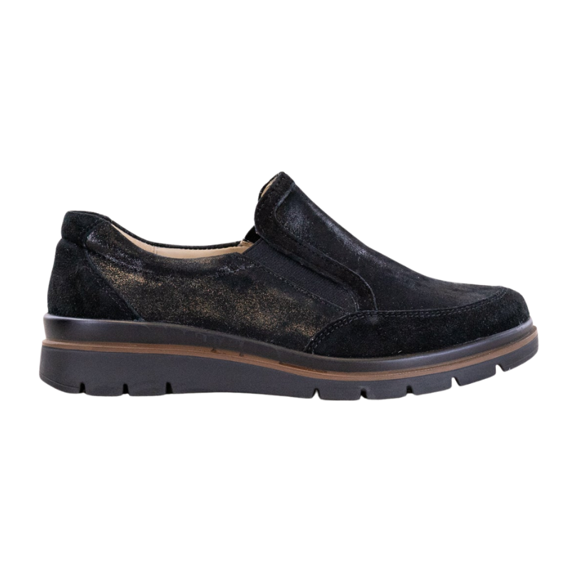 Fidelio zapatillas de casa con stretch - Negro