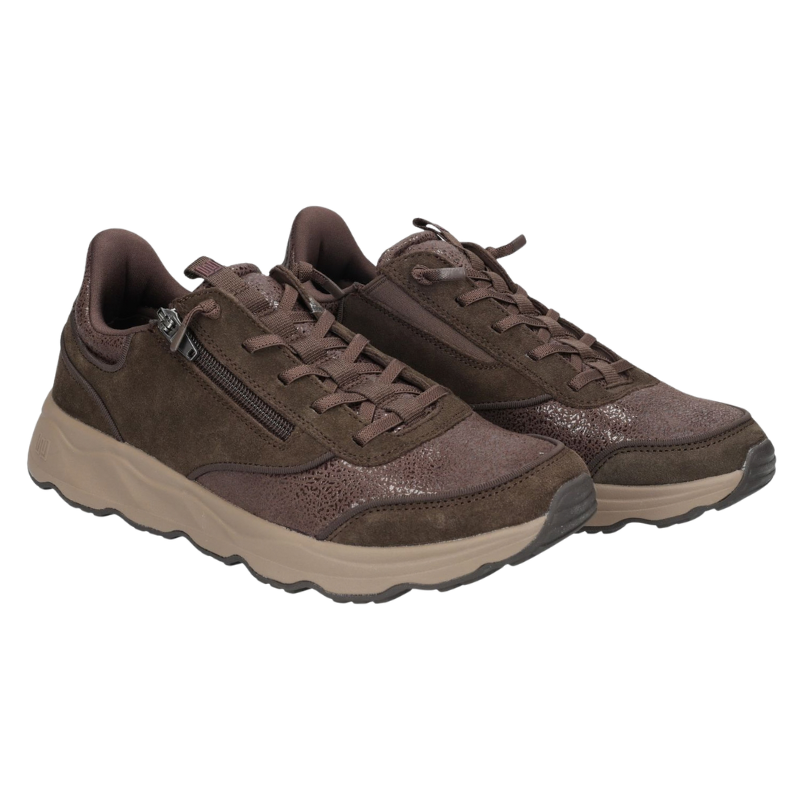 Waldläufer zapatilla ancha de mujer - Marrón