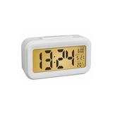 Vækkeur med LCD display - Hvid