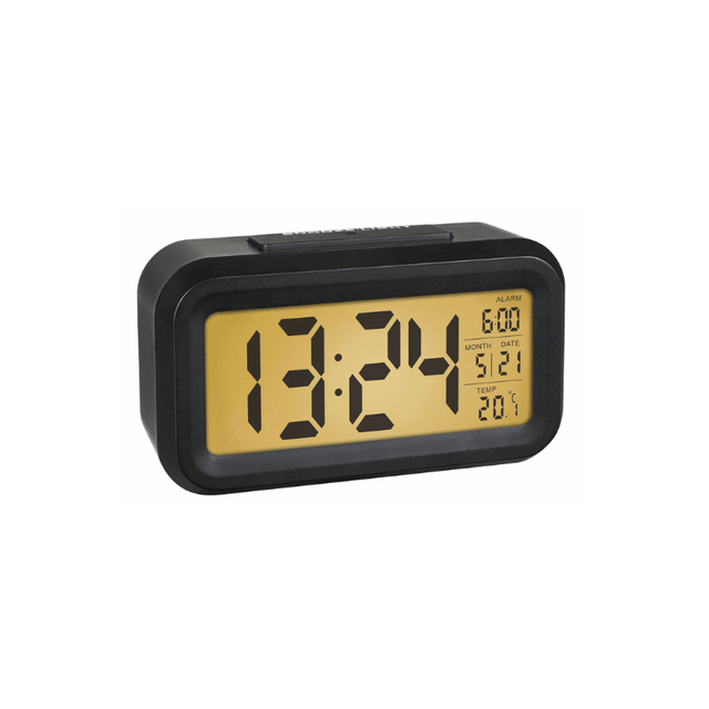 Reloj despertador con Display LCD - Negro