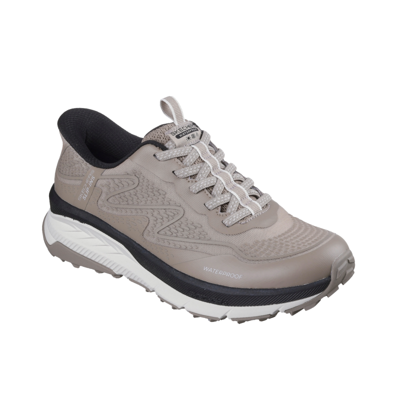 Skechers zapatilla impermeable slip-in para mujer - Gris marrón