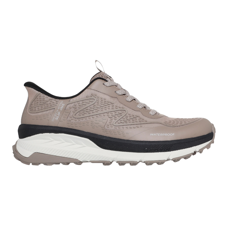 Skechers zapatilla impermeable slip-in para mujer - Gris marrón