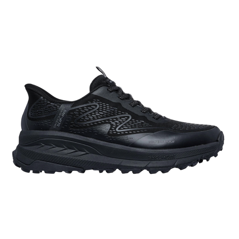 Skechers zapatilla impermeable para hombre - Negra