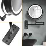 10246-00 espejo de maquillaje negro para pared