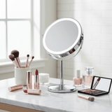 Makeup - spejl med tonet lys - 1x/10x forstørrelse