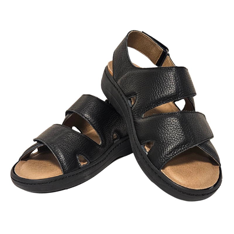 Tecnica sandalia para hombre con velcro - Negro