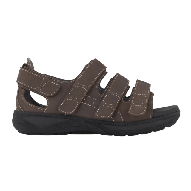 New Feet herresandal med hælkappe - Brun