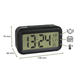 Reloj despertador con Display LCD - Negro