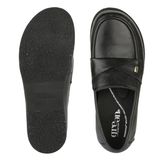 Green Comfort mocasín para mujer - Negro