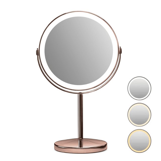 Makeup - spejl med tonet lys - 1x/10x forstørrelse