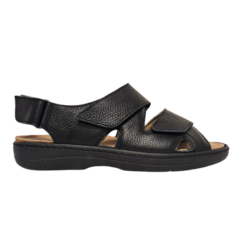 Tecnica sandalia para hombre con velcro - Negro