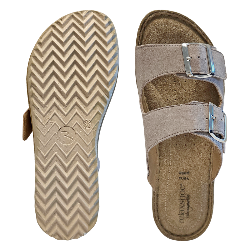 Relaxshoe zapatilla para mujer - Gris cálido