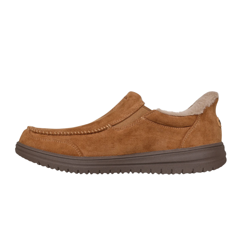 Skechers slip-in zapatillas para casa de hombre - Marrón