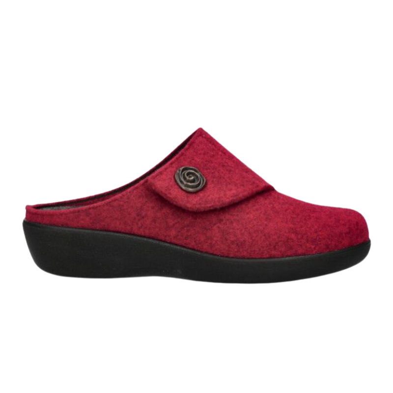 Berkemann zapatillas de casa anchas para mujer - Rojas