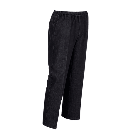 Jeans med elastik i taljen - Koksgrå/sort