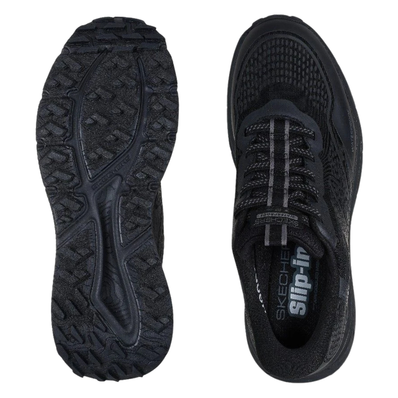 Skechers zapatilla impermeable para hombre - Negra