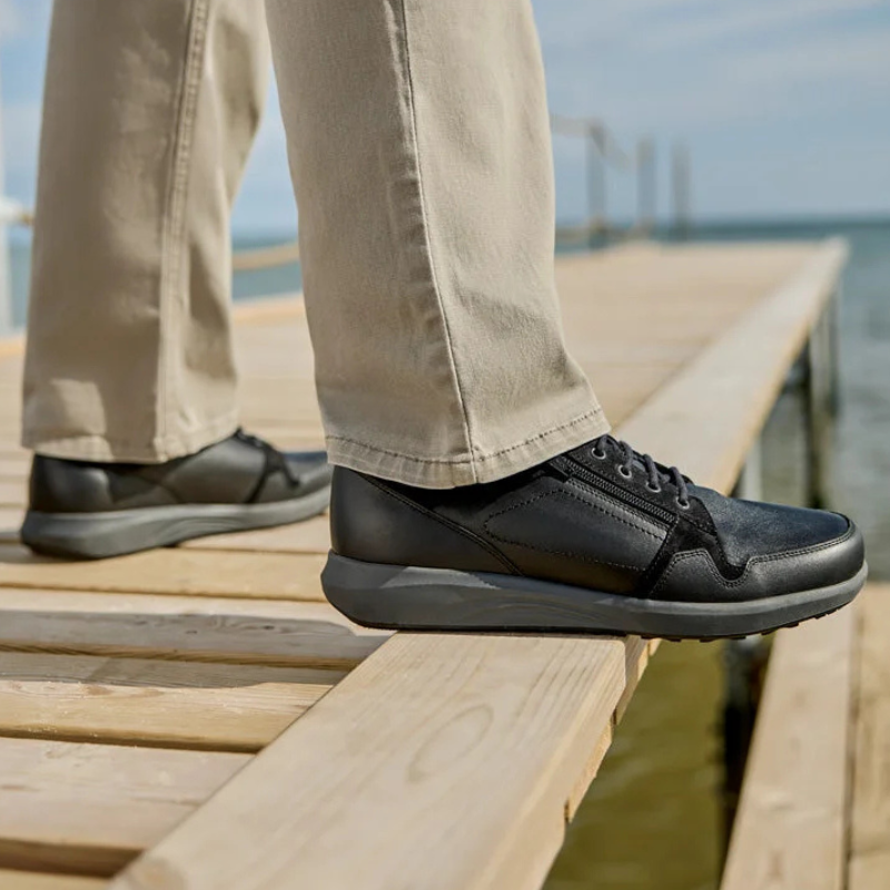 New Feet zapatos de hombre con stretch - Negro