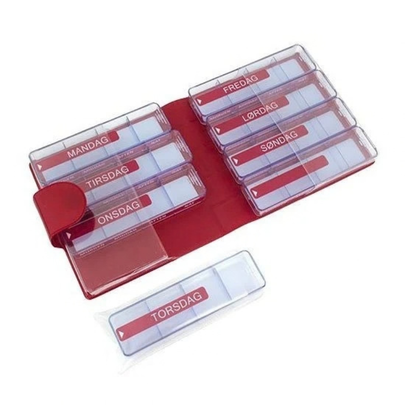 Pastilleros grandes en estuche - Medimax - Rojo