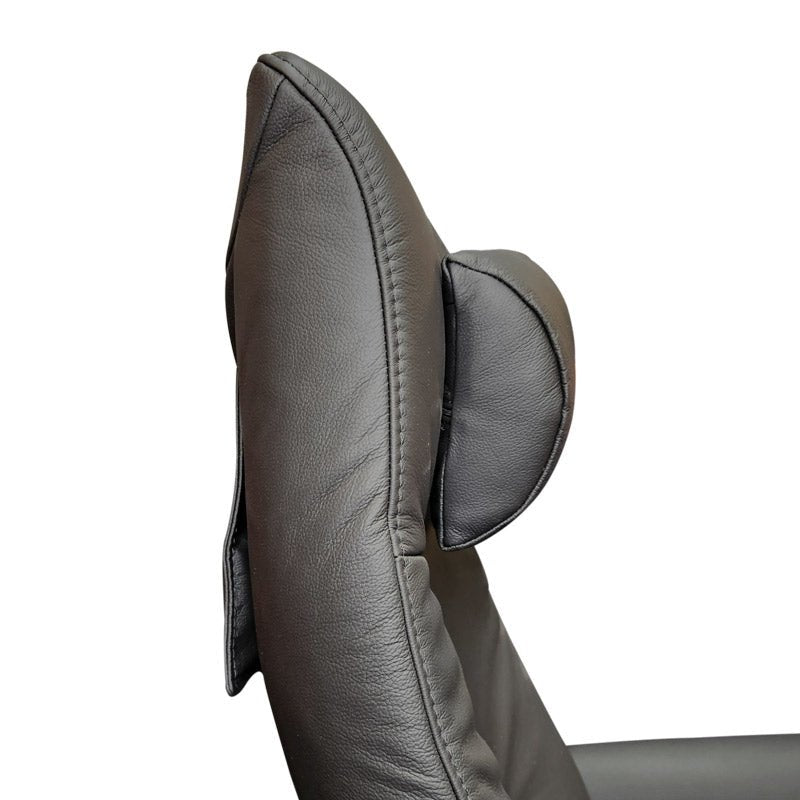 Himolla nakkepude, Halvrund, Sort læder - Seniorshop