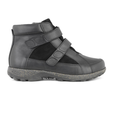 New Feet damestøvle med velcro - Sort