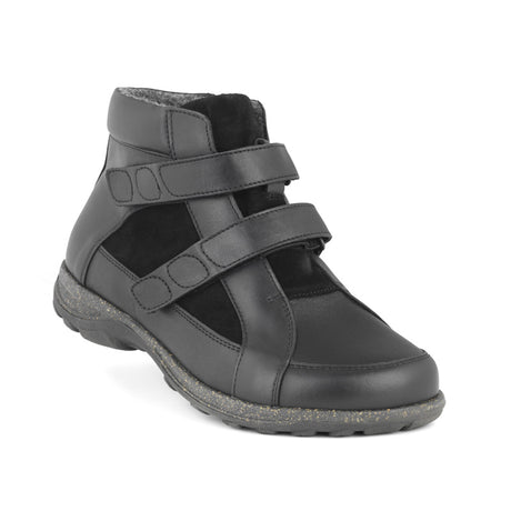 New Feet damestøvle med velcro - Sort