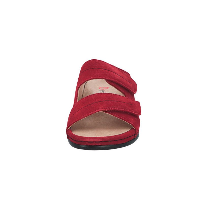 Berkemann damesandal - Rød ruskind - Seniorshop