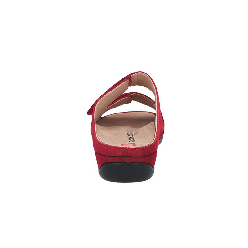 Berkemann damesandal - Rød ruskind - Seniorshop