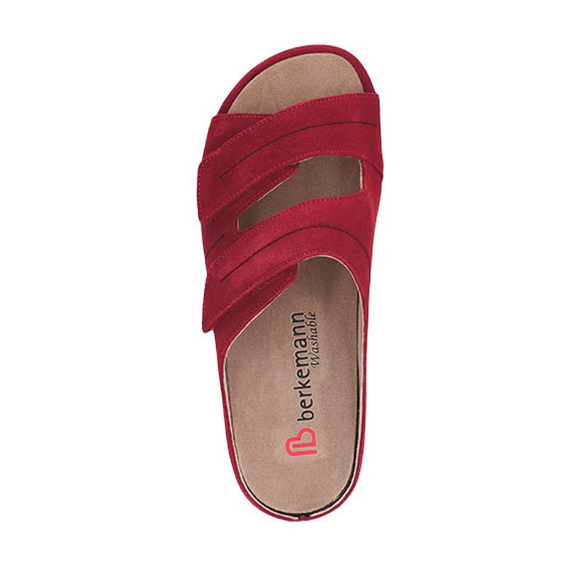 Berkemann damesandal - Rød ruskind - Seniorshop