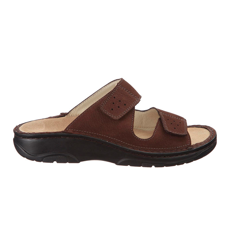 Sandalia para hombre en nubuck, Marrón, Berkemann