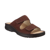 Sandalia para hombre en nubuck, Marrón, Berkemann