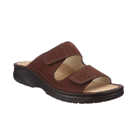 Sandalia para hombre en nubuck, Marrón, Berkemann
