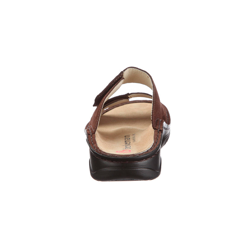 Sandalia para hombre en nubuck, Marrón, Berkemann